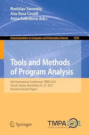 tools and methods of program analysis 6th international conference tmpa 2021 tomsk russia november 25a 27
