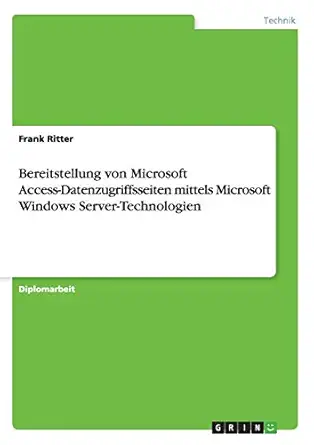 bereitstellung von microsoft access datenzugriffsseiten mittels microsoft windows server technologien 1st