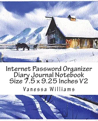 internet password organizer diary journal notebook size 7 5 x 9 25 inches v2 internet password book password