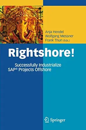 rightshore successfully industrialize sapa projects offshore 1st edition anja hendel ,wolfgang messner ,frank