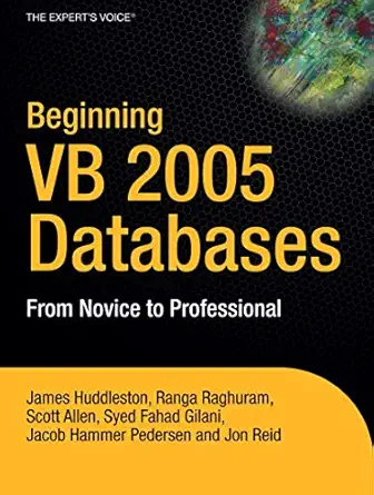 beginning vb 2005 databases from novice to professional 1st edition james huddleston ,ranga raghuramjon