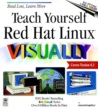 teach yourself red hat linux visually 1st edition marangraphics 0764534300, 978-0764534300