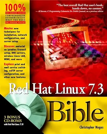 red hat linux 7 3 bible 1st edition chris negus 0764549413, 978-0764549410