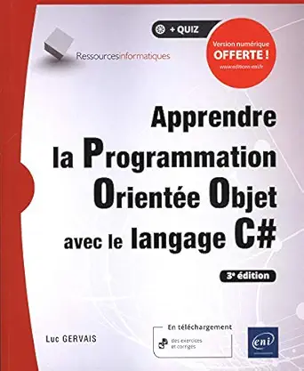 apprendre la programmation orientae objet avec le langage c# dition 1st edition luc gervais 2409020569,