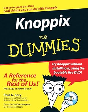 knoppix for dummies 1st edition paul g sery 0764597795, 978-0764597794