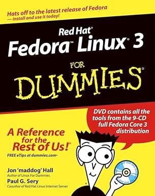 red hat fedora linux 3 for dummies 1st edition jon hall ,paul g sery 0764579401, 978-0764579400