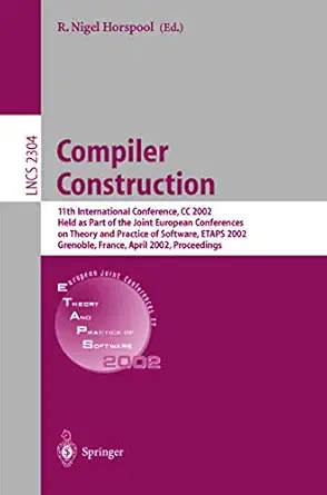 compiler construction 11th international conference cc 2002 held as part of the joint european conferences on