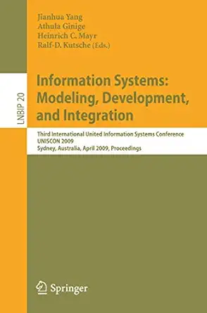 information systems modeling development and integration third international united information systems