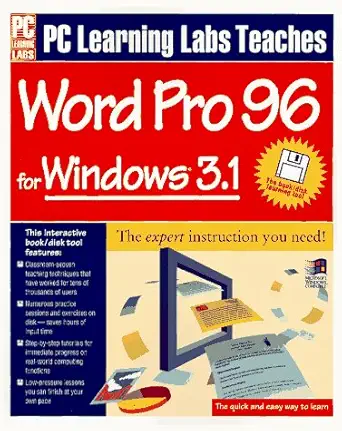 pc learning labs teaches word pro 96 for windows 3 1 1st edition susan l reber 1562762249, 978-1562762247