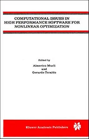 computational issues in high performance software for nonlinear optimization 1st edition almerico murli