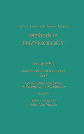 immunochemical techniques part f conventional antibodies fc receptors and cytotoxicity 1st edition nathan p