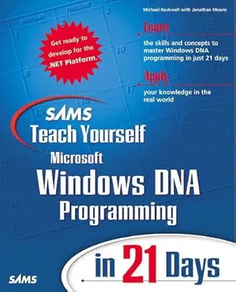 sams teach yourself microsoft windows dna programming in 21 days 1st edition jonathan j moons ,pierre