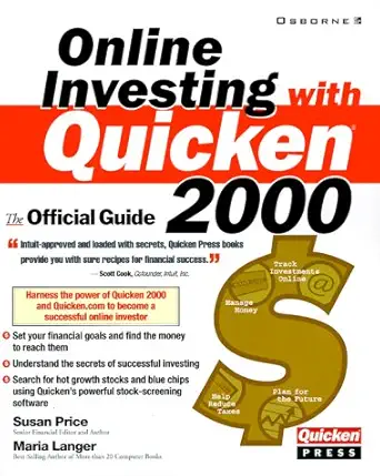 online investing with quicken 2000 1st edition susan price ,maria langer 0072123923, 978-0072123920