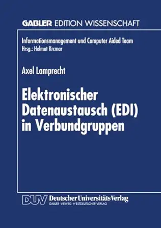 elektronischer datenaustausch in verbundgruppen 1st edition axel lamprecht 3824466341, 978-3824466344