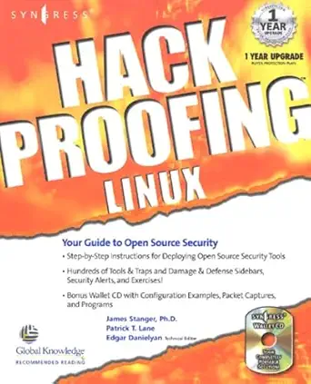 hack proofing linux a guide to open source security 1st edition james stanger ,patrick t lane 1928994342,