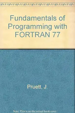 fundamentals of programming with fortran 77 1st edition james m pruett 0876649584, 978-0876649589