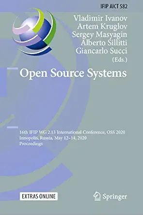 open source systems 16th ifip wg 2 13 international conference oss 2020 innopolis russia may 12a 14 2020