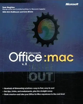 microsofta office v x for mac inside out 1st edition with kirk mcelhe tom negrino 0735616280, 978-0735616288
