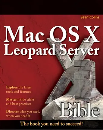 mac os x leopard server bible 1st edition sean colins 0470382422, 978-0470382424