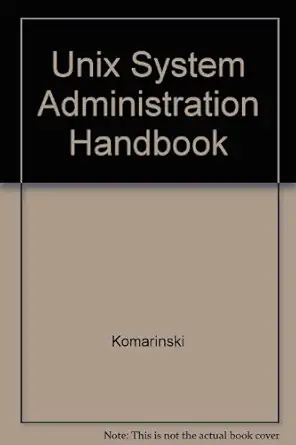 unix system administration handbook 1st edition komarinski 0136003168, 978-0136003168