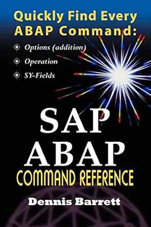 sap abap command reference 1st edition dennis barrett 0759659125, 978-0759659124