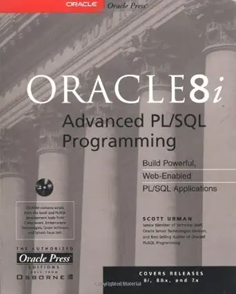 oracle8i advanced pl/sql programming 1st edition scott urman 0072121467, 978-0072121469
