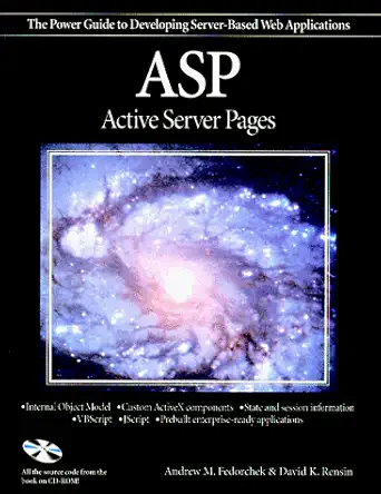 asp active server pages 1st edition andrew m fedorchek ,david k rensin 0764580426, 978-0764580420