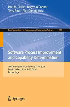software process improvement and capability determination 16th international conference spice 2016 dublin
