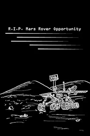 mars rover dual blank lined journal 6 x 9 half lined half blank notebook w/ black glossy cover mars rover
