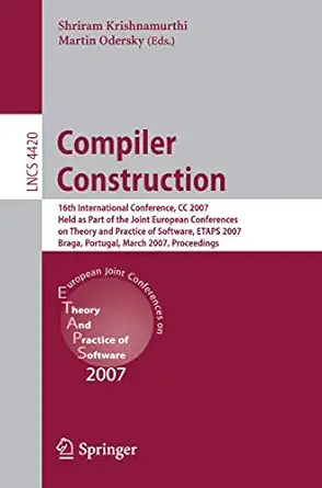 compiler construction 16th international conference cc 2007 held as part of the joint european conferences on