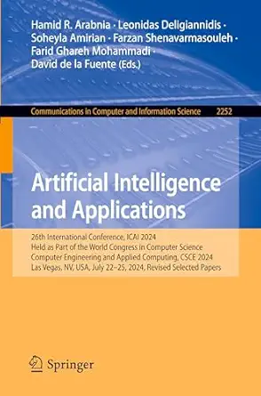 artificial intelligence and applications 1st edition hamid r arabnia ,leonidas deligiannidis ,soheyla amirian