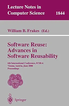 software reuse advances in software reusability 6th international conference icsr 6 vienna austria june 27 29