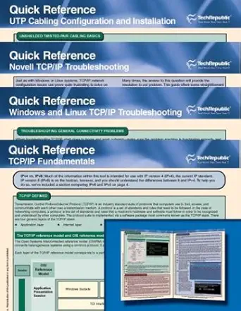 quick reference tcp/ip pak 1st edition techrepublic 1932509186, 978-1932509182