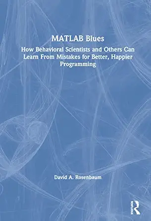 matlab blues 1st edition david a rosenbaum 1138480533, 978-1138480537