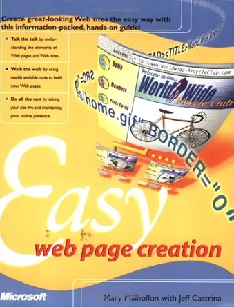 easy web page creation 1st edition jeff castrina ,mary millhollon 0735611874, 978-0735611870