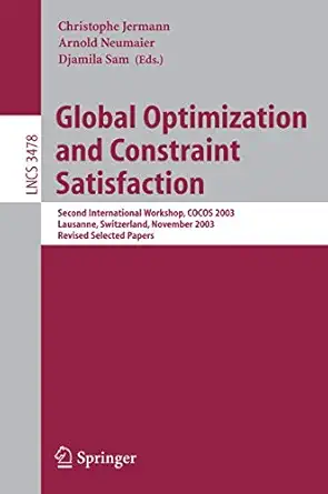 global optimization and constraint satisfaction second international workshop cocos 2003 lausanne switzerland