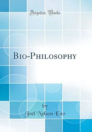 bio philosophy 1st edition joel nelson eno 0666321892, 978-0666321893