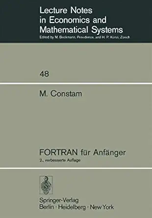 fortran fa 1/4r anfa nger 1st edition martin constam 3540065385, 978-3540065388