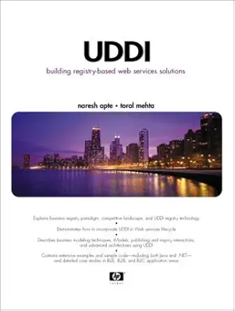 uddi building registry based web services solutions 1st edition naresh apte ,toral mehta 0130464570,