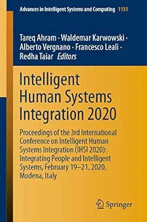 intelligent human systems integration 2020 proceedings of the 3rd international conference on intelligent