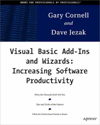 visual basic add ins and wizards increasing software productivity 1st edition gary cornell ,david jezak