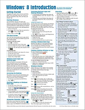 windows 8 quick reference guide 1st edition beezix inc 1936220687, 978-1936220687
