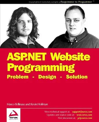 asp net website programming problem design solution 1st edition marco bellinaso 1861006934, 978-1861006936