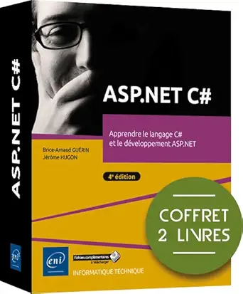 asp net c# coffret de 2 livres apprendre le langage c# et le daveloppement asp net dition 1st edition brice
