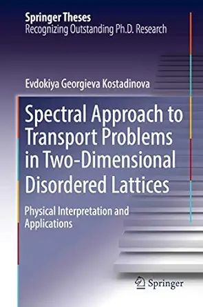 spectral approach to transport problems in two dimensional disordered lattices physical interpretation and