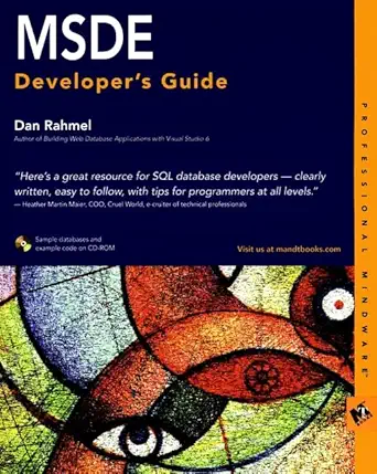 msde developers guide 1st edition dan rahmel 0764546988, 978-0764546983