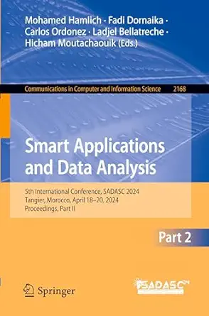 smart applications and data analysis 5th international conference sadasc 2024 tangier morocco april 18a 20