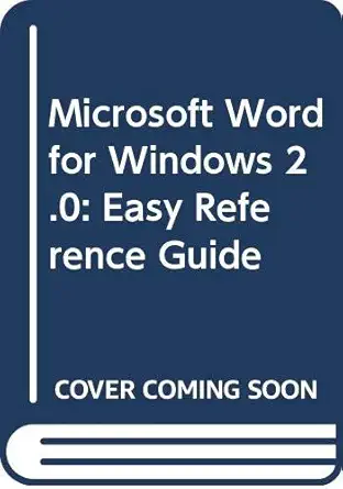 microsoft word for windows 2 0 easy reference guide 1st edition connie morrison 0538633832, 978-0538633833