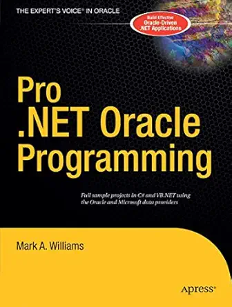 pro net oracle programming 1st edition mark a williams 1590594258, 978-1590594254