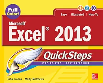 microsofta excela 2013 quicksteps 1st edition john cronan ,marty matthews 0071805893, 978-0071805896